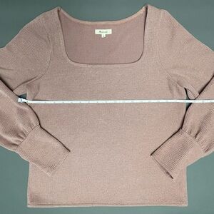 Madewell Women's Square Neck Sweater - Dusty Pink